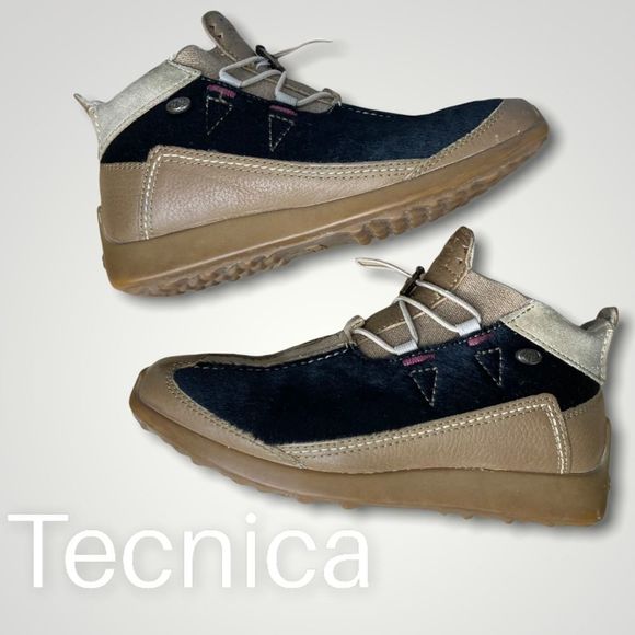 Tecnica Shoes - Tecnica, Vintage Italian Pony Hair & Leather Ankle Bootie Sneakers Women’s 36 EU